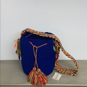 Wayuu Tribe crossbody bag royal blue